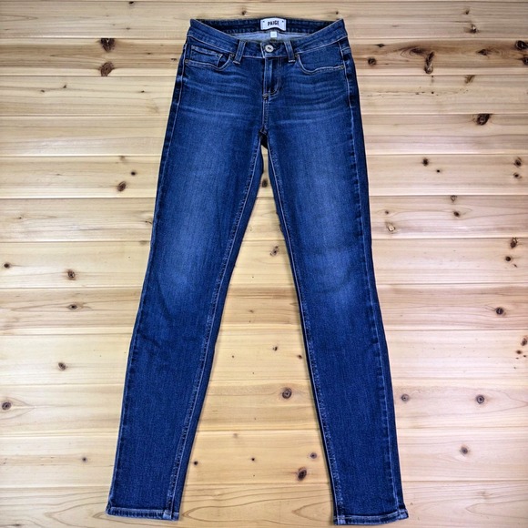 PAIGE Denim - Paige Jeans Womens 24 Verdugo Ultra Skinny Low Rise Denim Blue Jeans